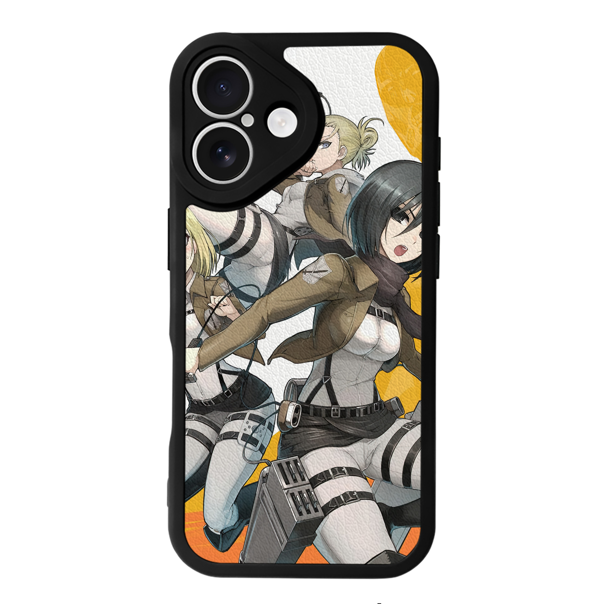 （画像用） 進撃の巨人 Attack on Titan 【iPhone 16シリーズ対応】シリコンスマホケース（レザー調） 材質：シリコン
